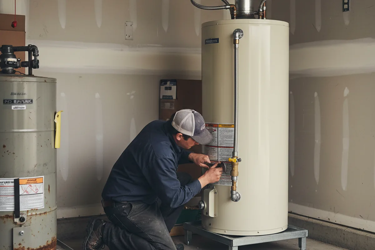 Water heater and shutoff valve replacement in Hilham